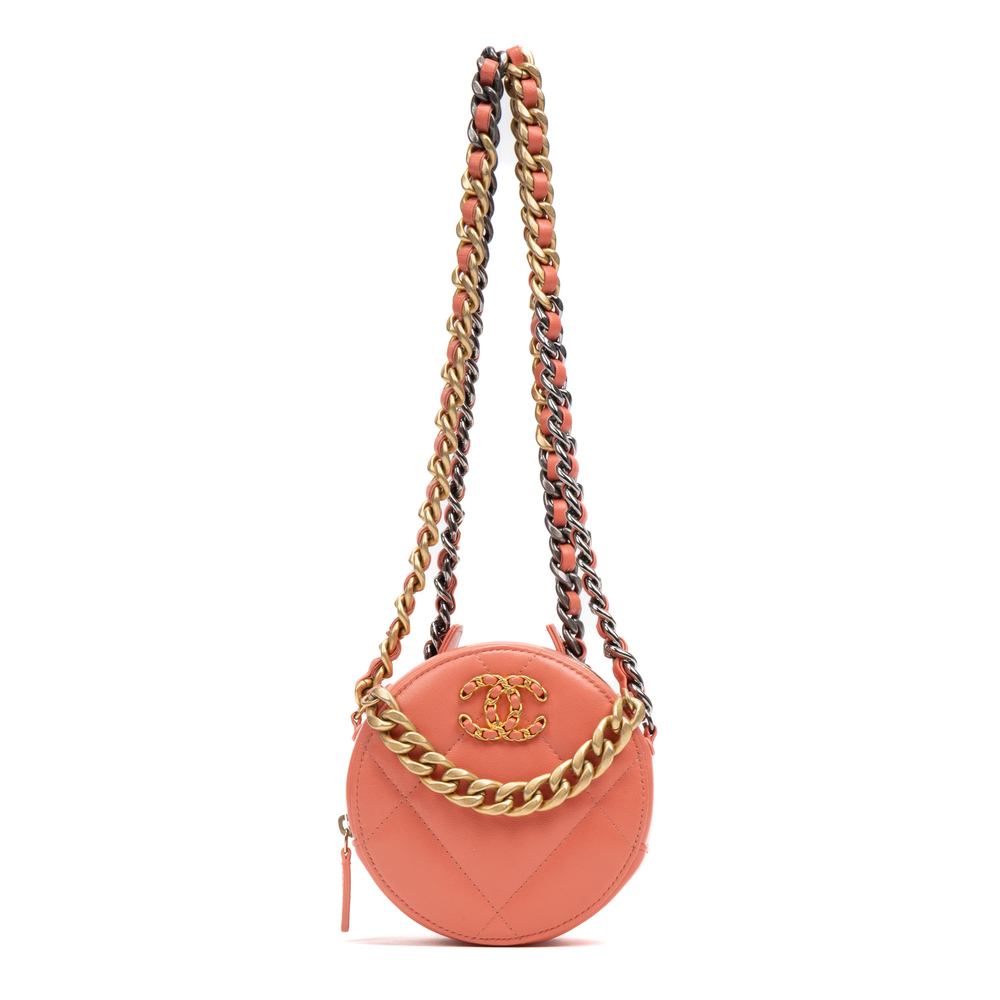 Chanel 19 Round Chain Clutch Crossbody Mini